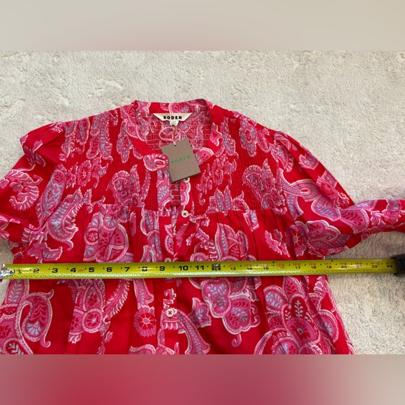 NWT Boden Helena Paisley Print Cotton Blouse Size 10 - Picture 7 of 7